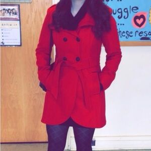 Guess Red Wool Coat